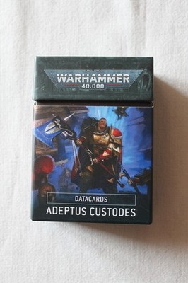 Warhammer 40k Data Cards Adeptus Custodes 9th Edition englisch