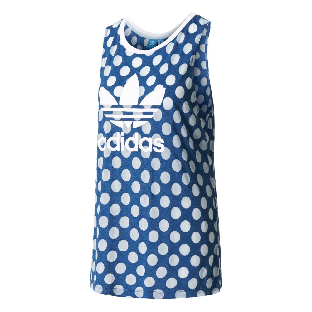 ADIDAS Tank Fitness Woman Tokyo Trefoil Tank Loose fancy bluee ADIDAS Tank Fitness Woman Tokyo Trefoil Tank Loose fancy bluee