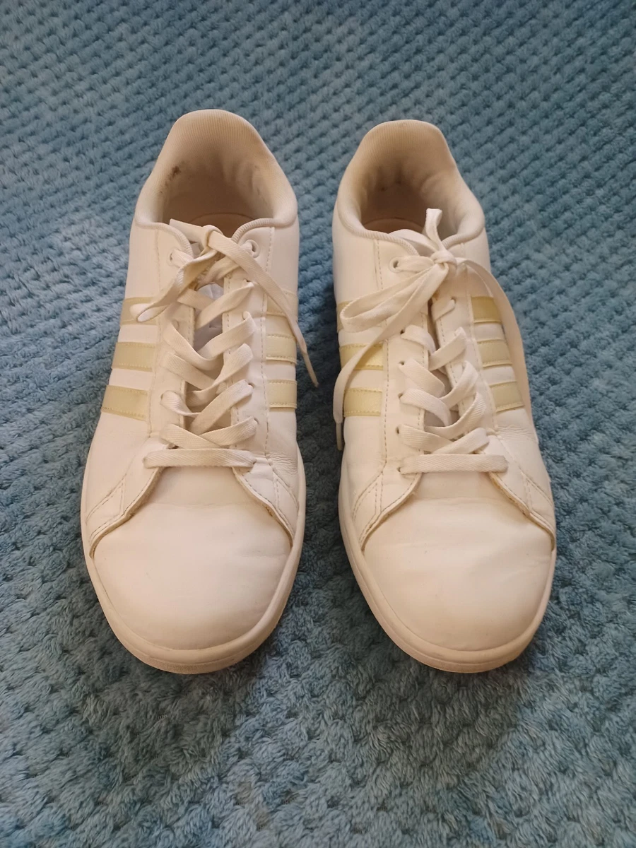 Adidas NEO Cloudfoam Advantage White Holographic Sneaker Shoes Size 11