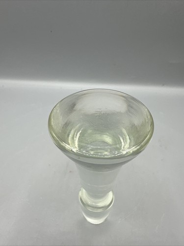 Vintage Glass Bottle Stopper Flat Top Replacement Decanter 4.25" Clear - Picture 7 of 8