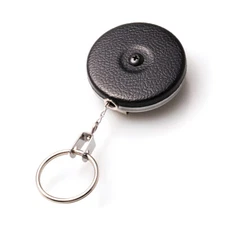KEY-BAK #5B - Heavy Duty Retractable Key Badge Reel with Link Chain & Belt Clip