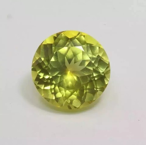 Zafiro amarillo natural de Ceilán certificado A+ 9,65 quilates+ piedra preciosa suelta GK corte redondo - Imagen 3 de 6