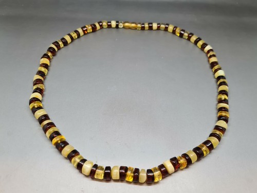 19,7" Real Baltic Amber Choker Necklace Multicolor Men/Woman - Picture 2 of 6