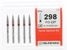Dental Diamond Burs, Fine Grit Multi-Use, 5 Pcs/Pk [298FO-22F]