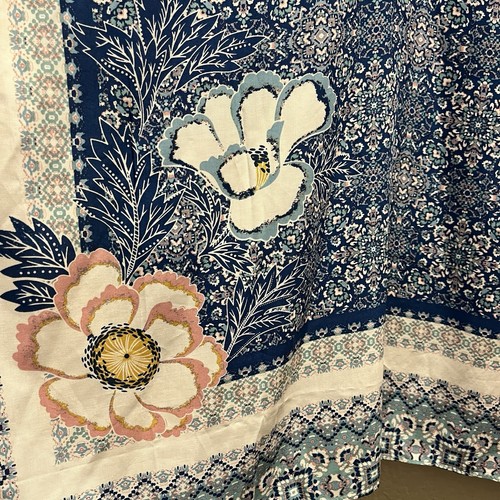J.Jill Floral Medallion Poncho Deep Sea Multi Women’s One Size S-L NWT - Afbeelding 14 van 15