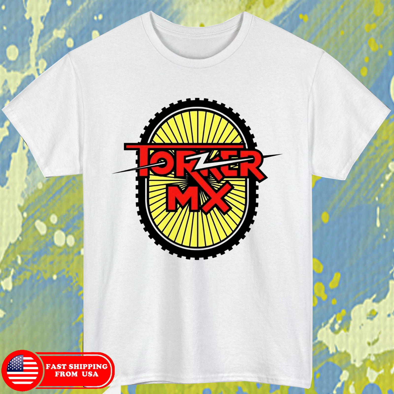 tshirt Torker MX Bicycle Old School size L white tshirt-image