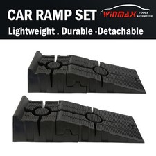 Pair Portable Ramps Vehicle Ramp for Car Servic Wheelchair Threshold Ramp 5500KG