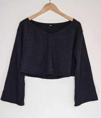 Lululemon Show Your Depth Long Sleeve Sweater Heathered Core Black Size XS/S