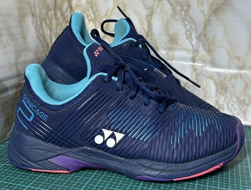 Yonex Sonicage 2 Tennis Shoes Blue Purple US Men’s 5 - US Womens 6.5 - UK 4.5 - Picture 3 of 18