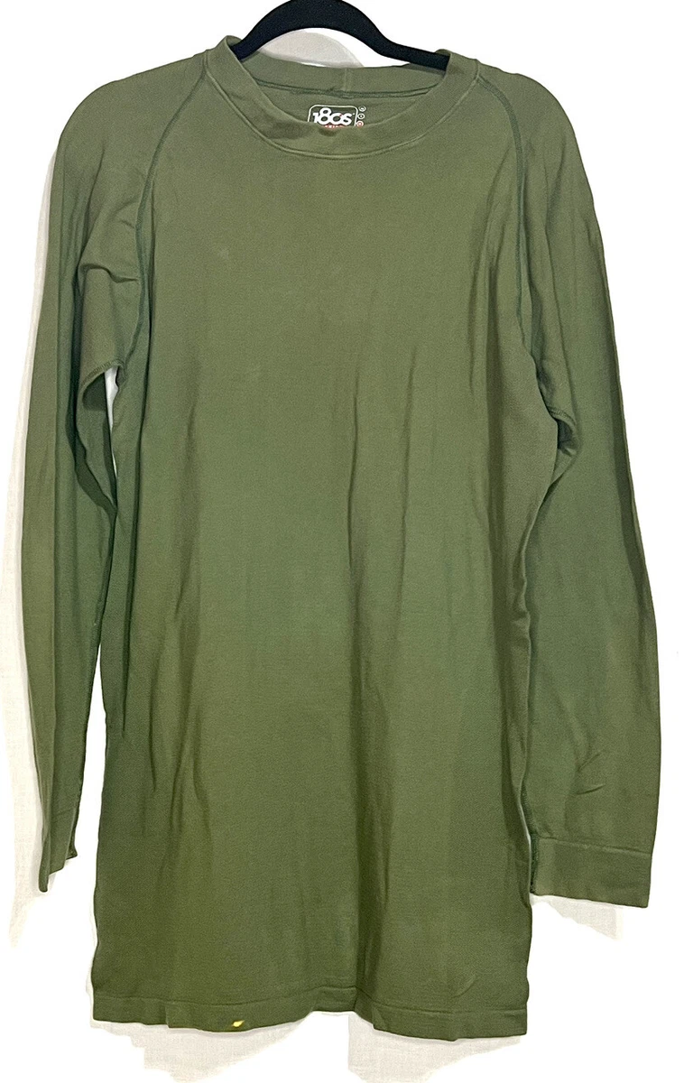 180s Marine X-Static The Silver Fiber Nylon Long Sleeves Crew Neck Green Top M