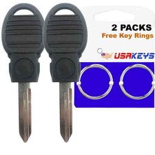 Uncut Blank Transponder Key Replacement for Chrysler VW POD Y170-PT (2 Pack)