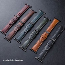 Two Piece Leather strap For Apple watch band watchband bracelet i Watch series