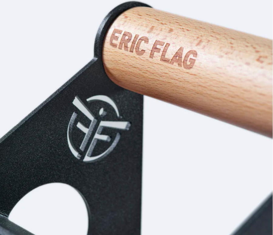Poignées De Pompes Rondes Eric Flag En Bois Et Acier - Musculation Et Fitness