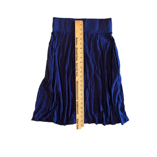 Women's Navy Elastic Waist knee length flowy skirt. Size Small. Summer/work. - 第 4/6 張圖片