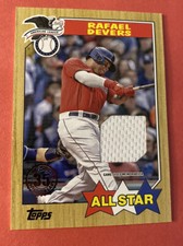2022 Topps Series 2 Rafael Devers #87ASR-RD 1987 All-Star Relic Card Red Sox