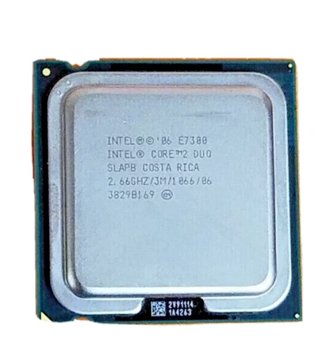Used Intel E7300 2.66GHz Dual-Core LGA775 CPU 3MB Cache SLAPB Tested - Image 2 of 2