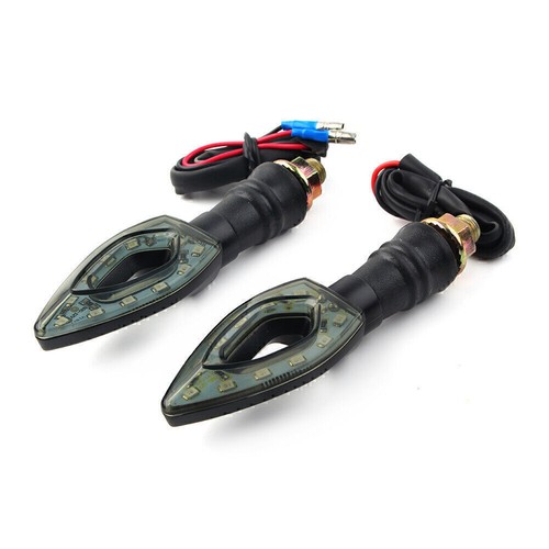 2x Universal Motorcycle LED Turn Signal Light Indicator Amber for Cafe Racer - Picture 10 of 12