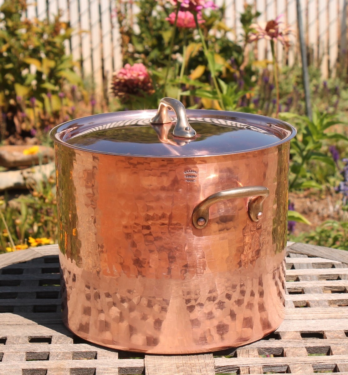 Williams-Sonoma Hammered Copper 6 Qt Stock Pot , Made in France | eBay