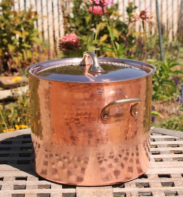 Williams-Sonoma Hammered Copper 6 Qt Stock Pot , Made in France | eBay