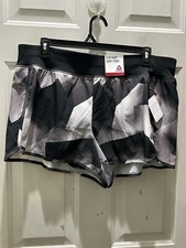 Image of New!Reebok Black/Grey Slim Shorts With Rear Waistband Pocket & Liner. Size XXXL.