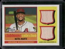 2025 Topps Heritage Clubhouse Collection Dual Bat Relic Ketel Marte Diamondbacks