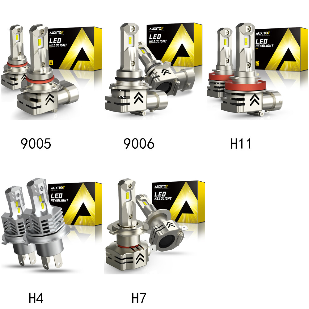 AUXITO H11 9006 9005 H4 LED Headlight Bulb High Low Beam Fog Light 6500K White