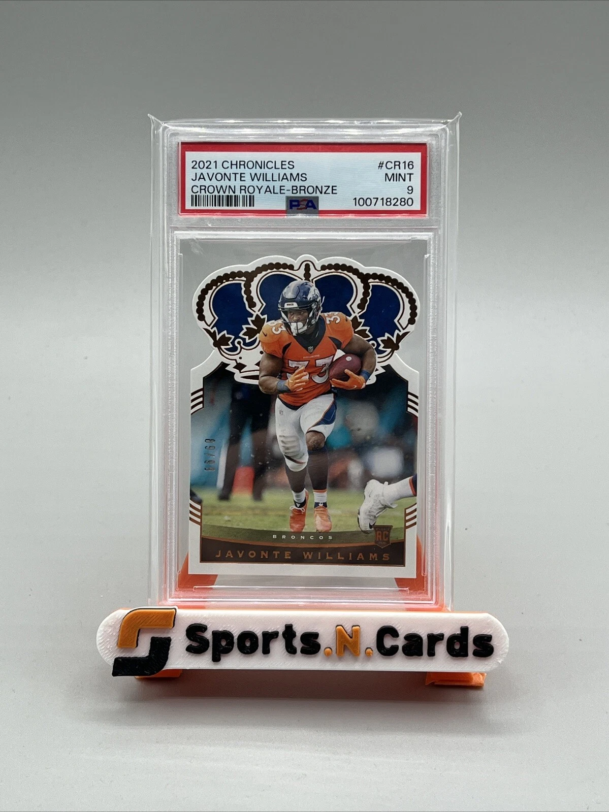 Javonte Williams Panini Chronicles Crown Royale #CR16 Bronze