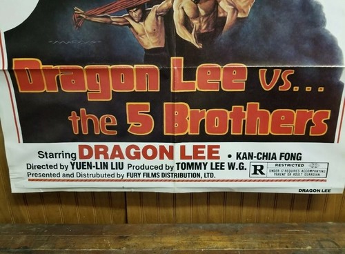 1978 Dragon Lee Vs. Die 5 Brüder ein Blatt Kino Poster - Bild 8 von 9