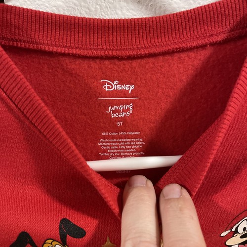 Kids Mickey Mouse 5T Pullover Sweatshirt Christmas NWT BONUS PLUSH - Picture 7 of 8