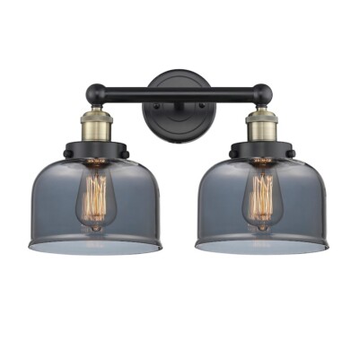 Innovations Edison Large Bell 2Lt 16'' Bath, BKB/Smoke - 616-2W-BAB-G73
