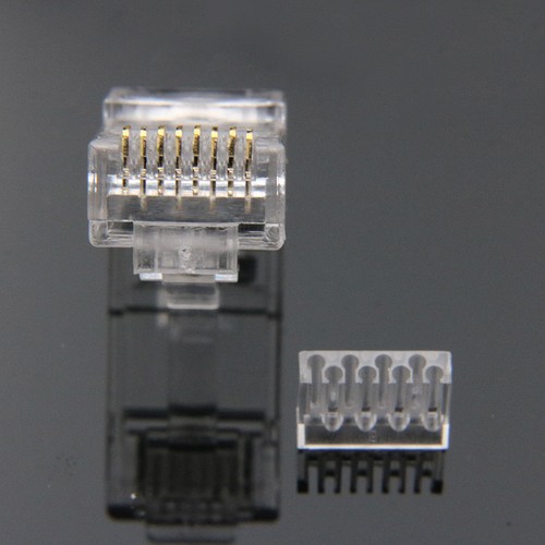 20 piezas conector rj45 cat6 rj45 enchufe 8p8c tipo dividido conector de red modular - Imagen 3 de 12