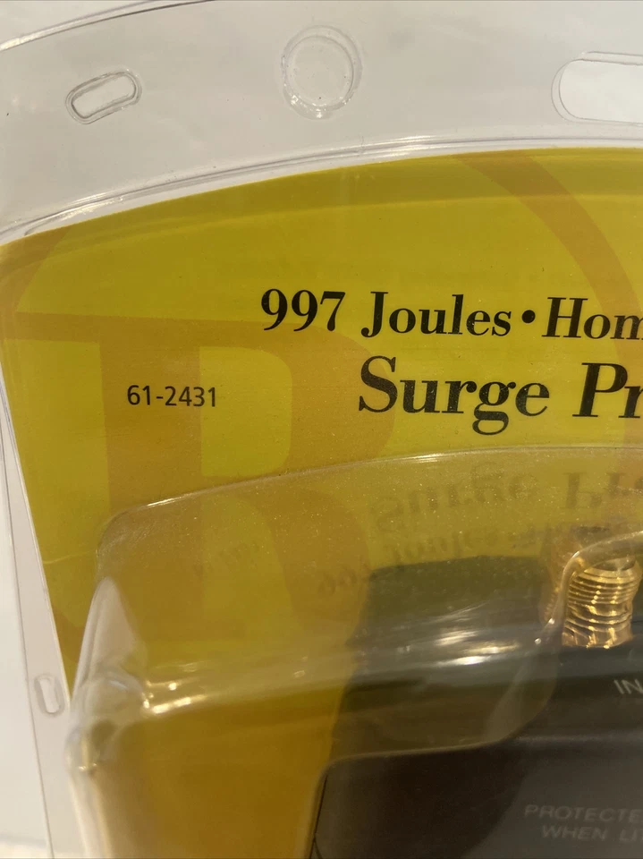 Radio Shack Surge Protector SINGLE OUTLET 61-2431 997Joules Home Entertainment - Image 4 of 4