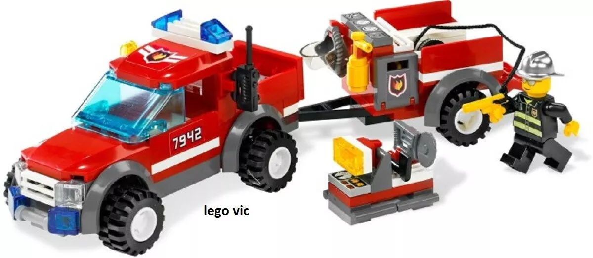 Lego 7942 City Pompiers Off Road Fire Rescue complet de 2007 -C134