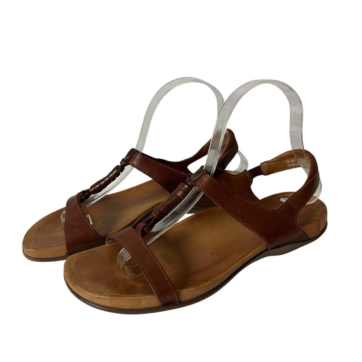 Timberland Smart Comfort System Brown Leather Sandals Slingback Size M - Main Image