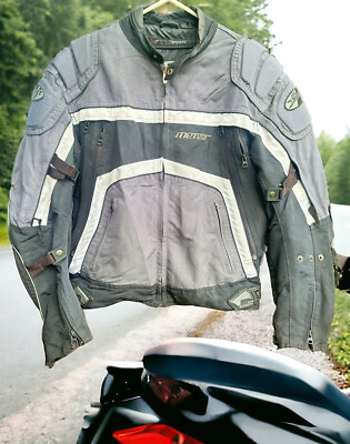 Joe Rocket Meteor Motorcycle Riders Jacket Mens Sz L Black Long