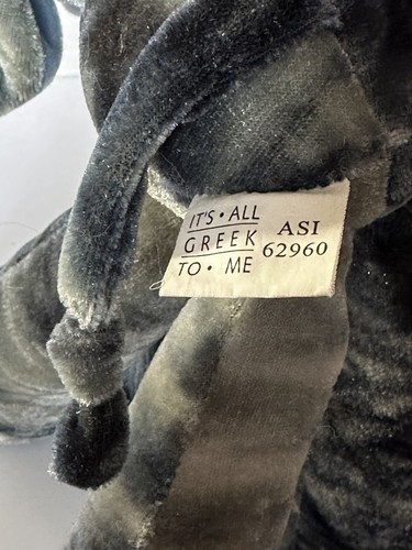 It's All Greek To Me Elefante Peluche Animal Azul Corbata Die Piernas Largas - Imagen 9 de 9