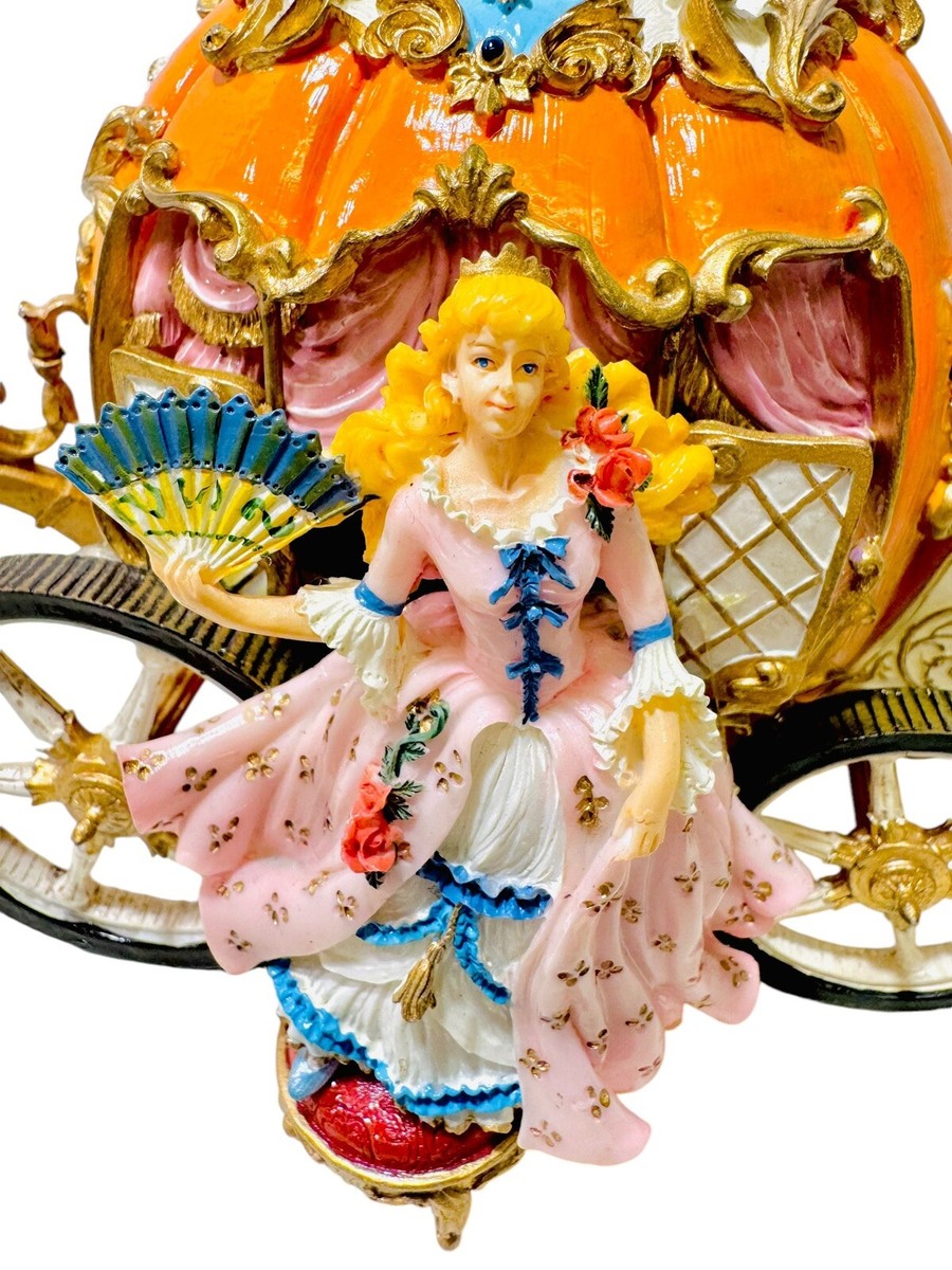 Fitz & Floyd Musicals Vtg. 2003 Cinderella Pumpkin Carriage Swan