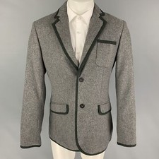 MARC by MARC JACOBS Size 38 Gray Charcoal Wool Nylon Sport Coat