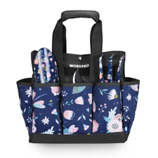 WORKPRO 12" Garden Tool Bag Tote Bag Heavy Duty 9 Pocket Oxford Tool Storage Bag