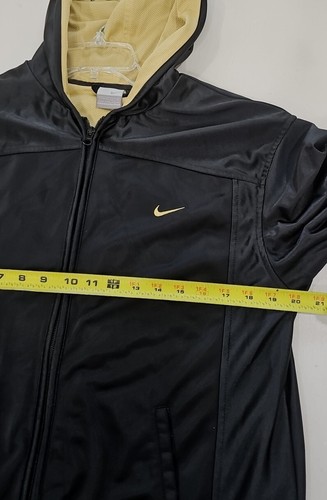 Nike Boys L 16-18 Full Zip Hooded Jacket Black Gold Basketball Embroidered EUC - Picture 6 of 11