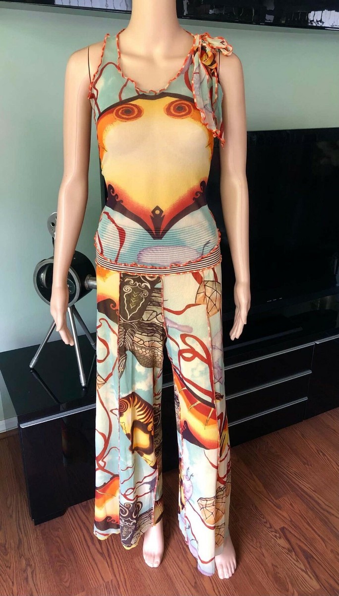 パンツ JEAN PAUL GAULTIER THE WATER PRINT PANTS JEAN PAUL GAULTIER - Women Mesh Printed 