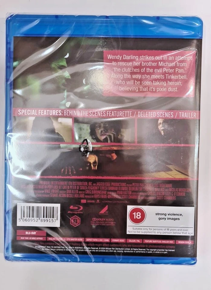 BLU-RAY PETER PAN`S NEVERLAND NIGHTMARE BRAND NEW SEALED UK STOCK - Image 2 of 2