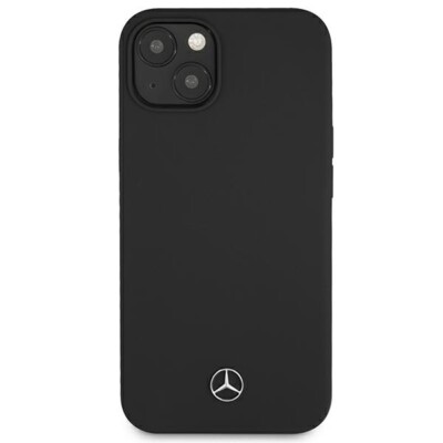 Mercedes iPhone 13 mini Hülle Case Cover Silikon Line mit Innenfutter black