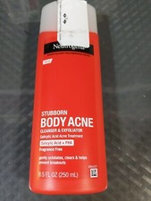 Neutrogena Stubborn Body Acne Cleanser Exfoliator Salicylic Acid 8.5 fl oz S1