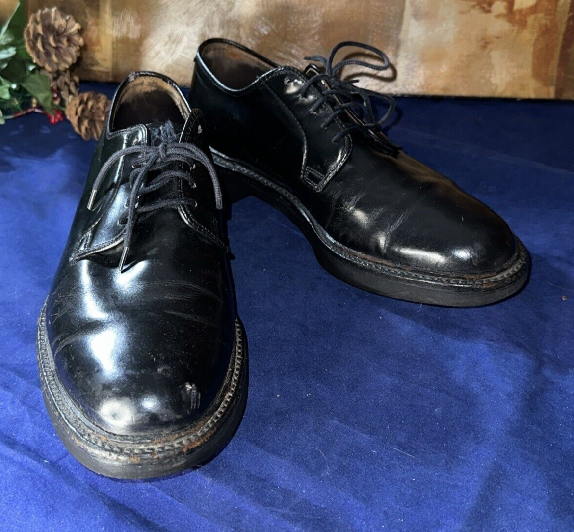 SAOLA Scarpa elegante nera da uomo L. L. Bean Freeport ME taglia 7 E suola spinta in avanti