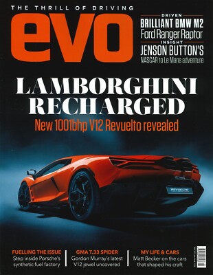 Evo Magazin, Lambo Revuelto, BMW M2, Gma T.33 Spider, Ford Fiesta, May 2023