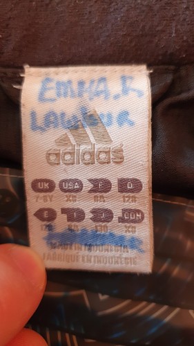 Adidas Boys Graphic Hooded Insulated Jacket 7-8 Years Black/Blue Windbreaker - Picture 6 of 9