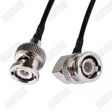 50cm BNC Male Right Angle RA to BNC Male Straight Pigtail Cable RG174 Wireless
