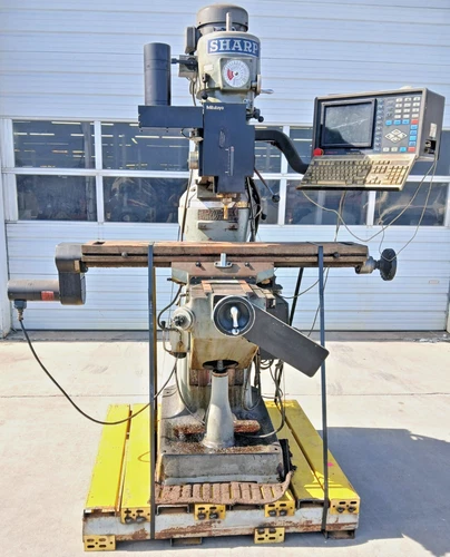 SHARP MILL W/DRO AND MITUTYO MILLSTAR III DIGITAL READOUT TABLE SIZE 9 X 42 IN.