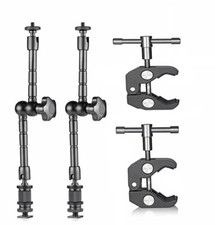 2Pcs 11 "Zoll Reibungs-Gelenkarm mit Super-Clamp-Krabben für Kamera LED Licht